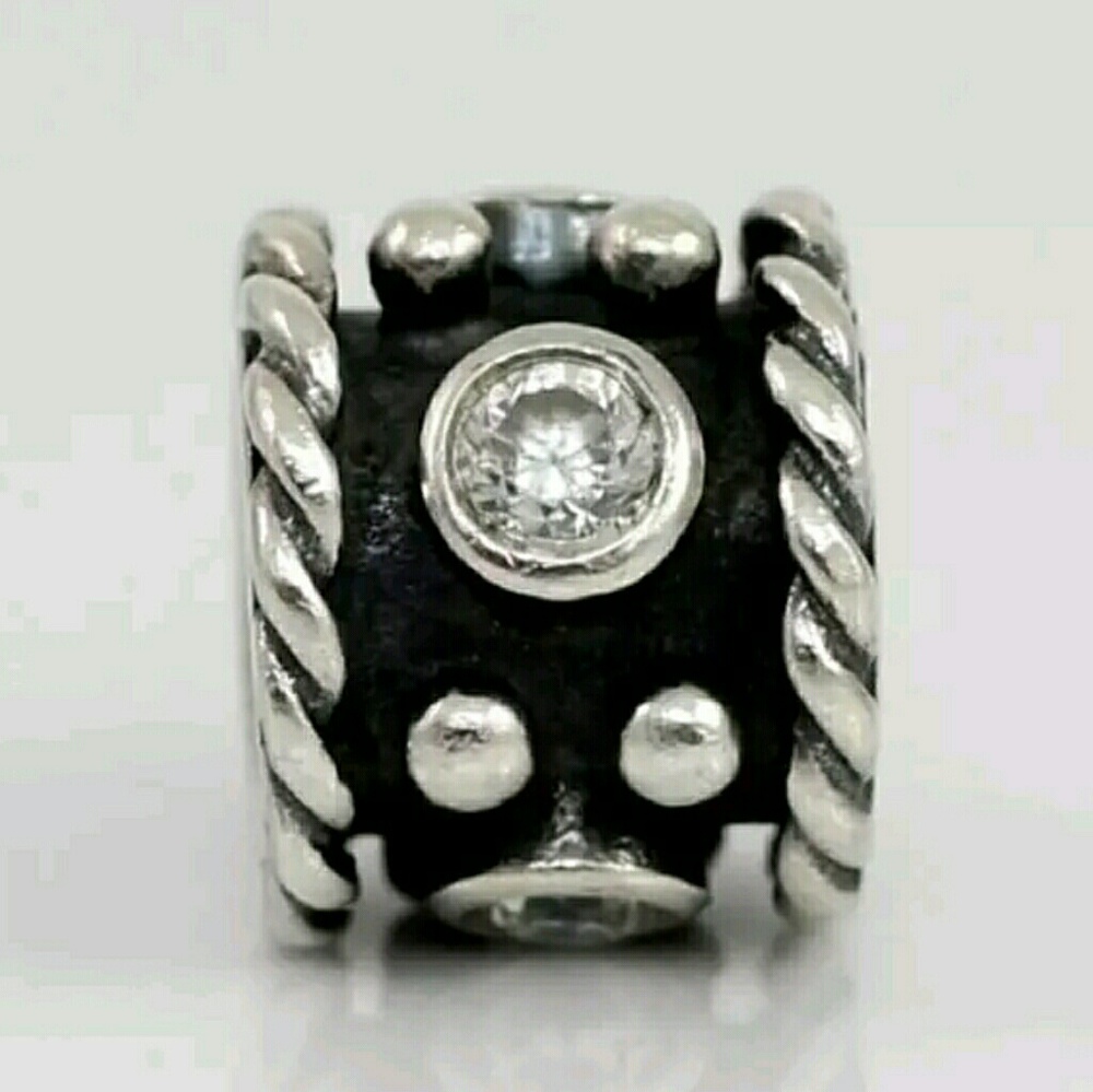 RETIRED AUTHENTIC PANDORA OXY CROWN CZ BEAD
